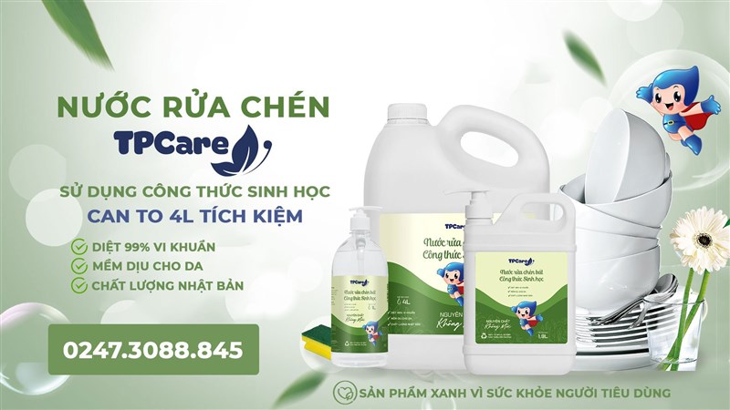 TP Care chén bát sạch bóng, an toàn cho gia đình Việt 