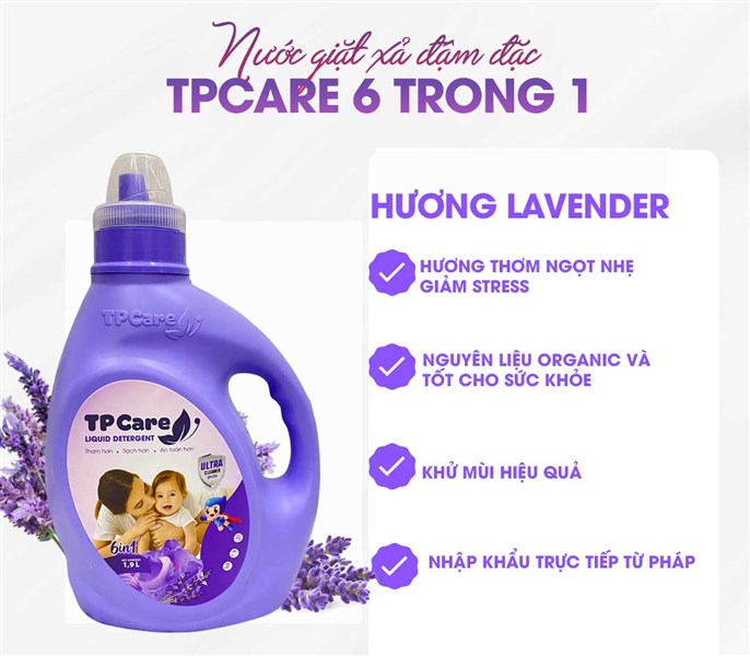 Nước giặt TPCare 6 trong 1 đánh bay vết ố vàng trên cổ áo hiệu quả 