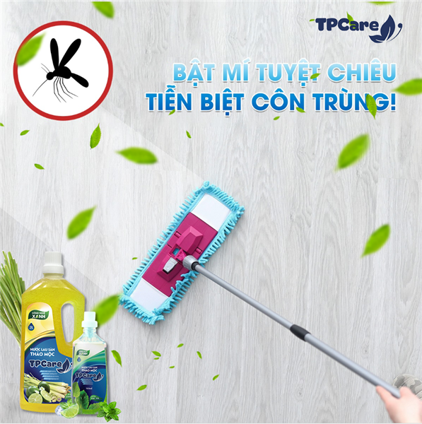 Khử khuẩn nhà cửa an toàn cho gia đình với nước lau sàn TP Care