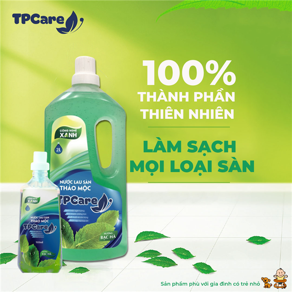 Nước lau sàn TPCare giúp làm sạch hiệu quả cho mọi loại sàn