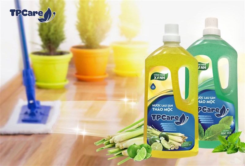 Sàn nhà sạch khuẩn, ngát hương với nước lau sàn TPCare