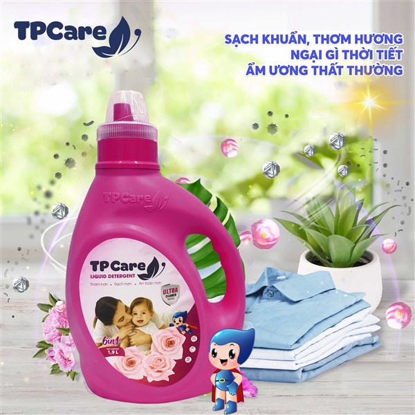 Ngại gì mưa - nắng - nồm đã có nước giặt xả TPCare 6 trong 1