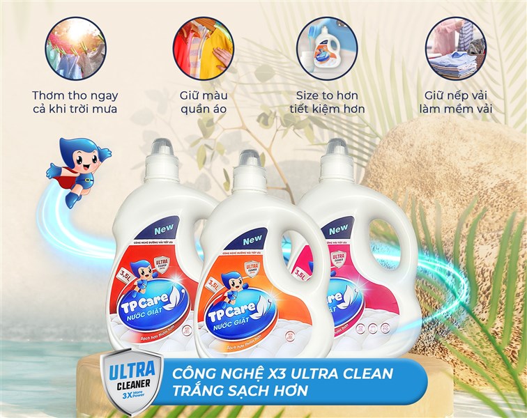 Thông báo ra mắt bao bì nước giặt TPCare can 3.5l mới