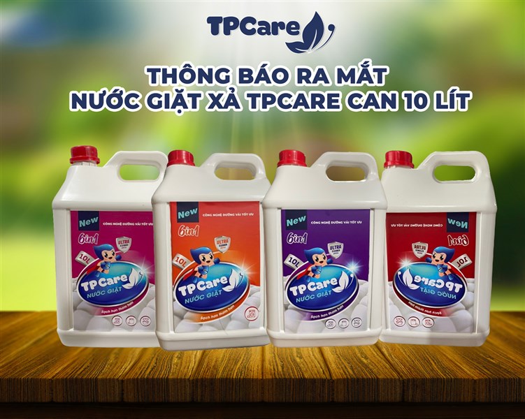 Thông báo ra mắt nước xả giặt TPCare can 10L mới