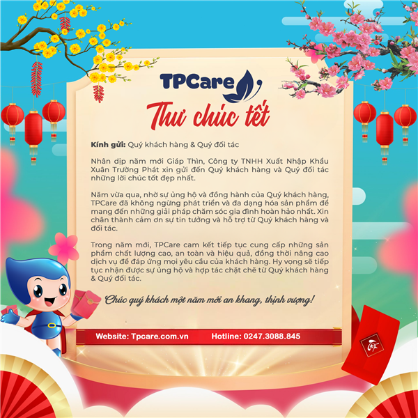 Chào xuân mới - TPCare gửi lời chúc năm mới an khang