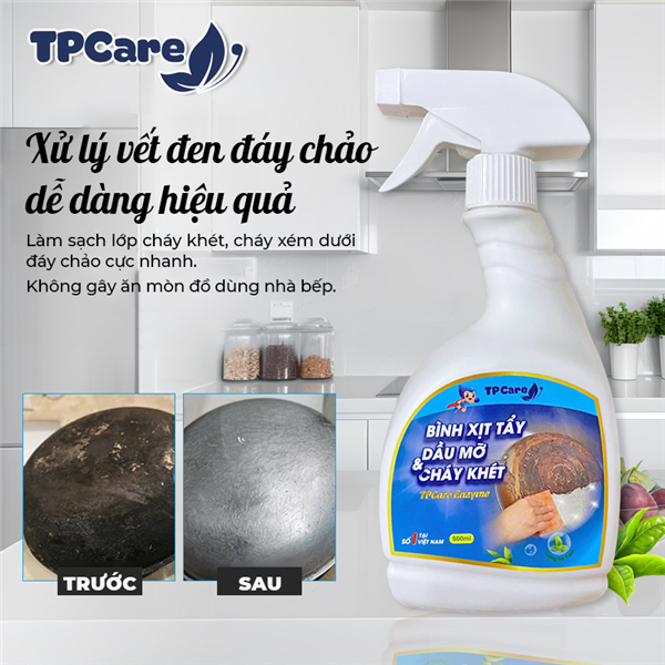 Bí quyết giữ cho bếp luôn sạch bóng với nước tẩy rửa dầu mỡ TPCare