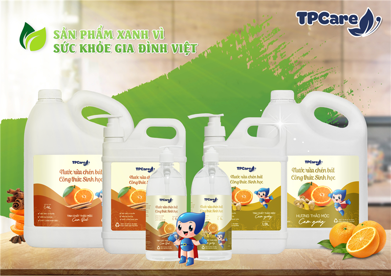 Sạch sẽ và an toàn với nước rửa bát công nghệ sinh học TPCare