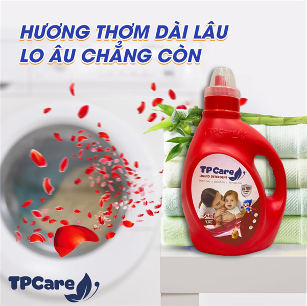 Nước giặt xả đậm đặc TPCare sạch sâu, thơm ngát