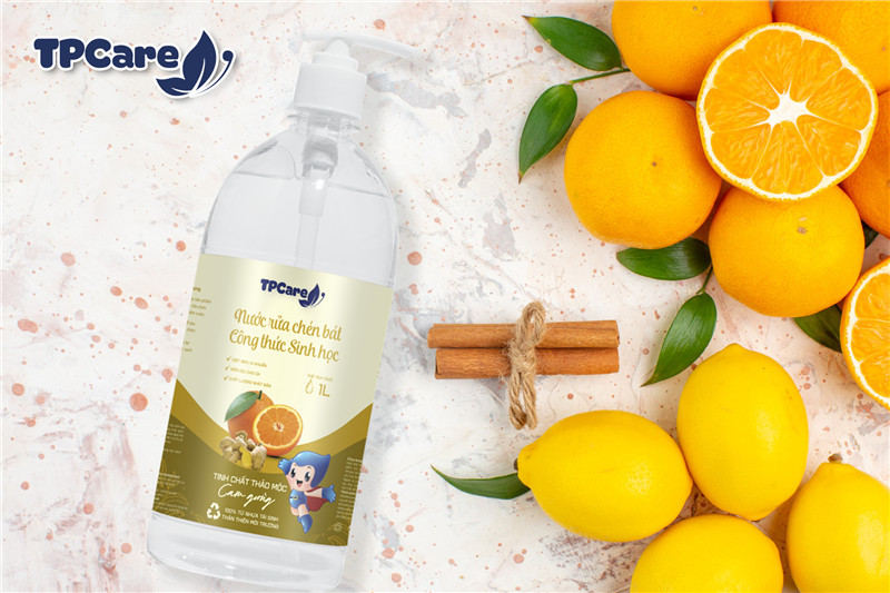 Nước rửa chén TPCare Hương Cam Gừng - Mang lại hơi ấm cho bếp vào mùa đông lạnh giá