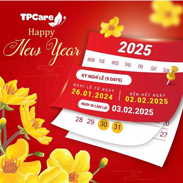 THÔNG BÁO LỊCH NGHỈ TẾT NGUYÊN ĐÁN 2025