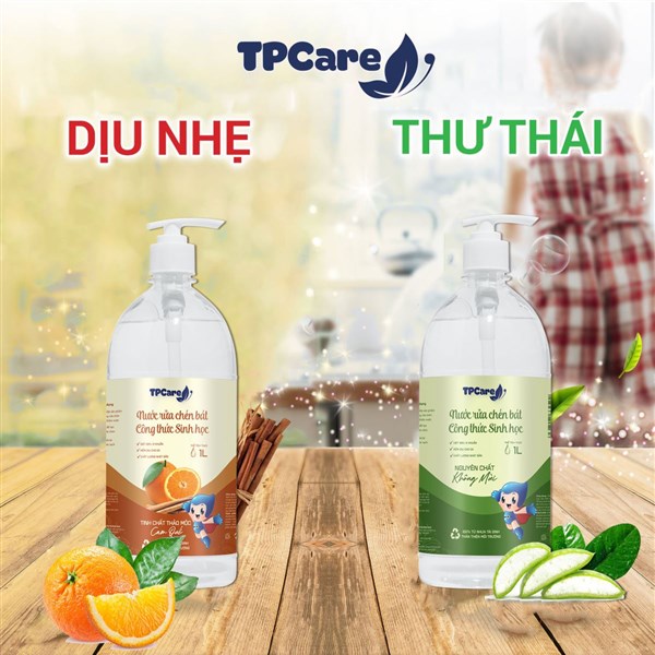 Chén đĩa sạch bong, không lo hóa chất với TPCare dịu nhẹ