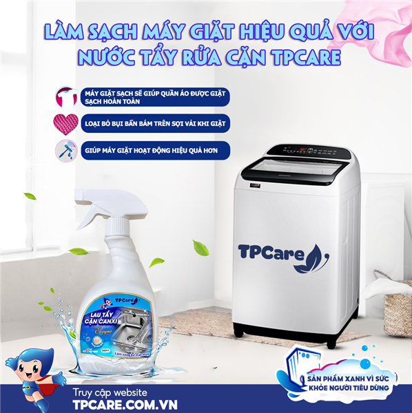 Máy giặt có mùi hôi, quần áo giặt xong vẫn bẩn? Đã đến lúc tẩy cặn ngay!