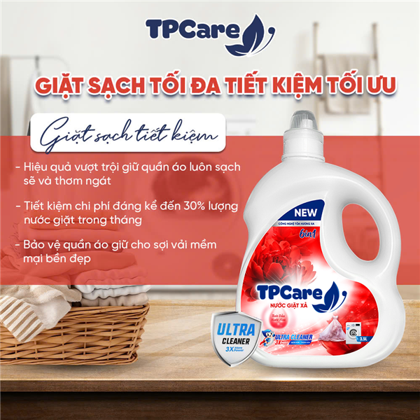 Nước giặt TPCare có dùng được cho máy giặt cửa ngang không?