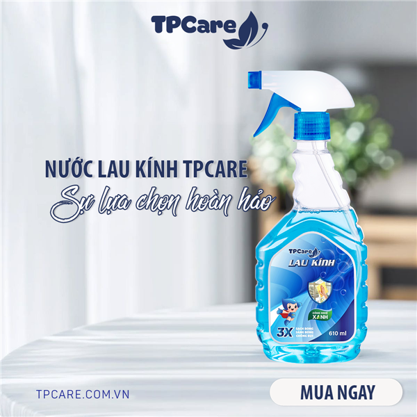 Nước lau kính TPCare dùng được cho các bề mặt nào ngoài kính?