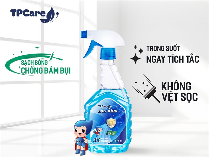 Đón nắng mùa đông: Lau kính sáng bóng tuyệt đối không để lại vệt nước với nước lau kính TPCare.