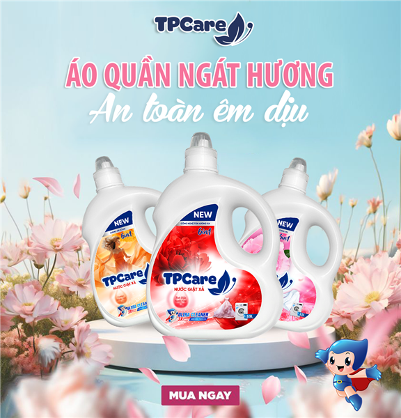 Nước giặt xả TPCare: Giúp quần áo cả nhà thơm ngát suốt 3 mùng Tết