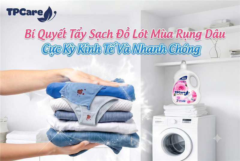 Bí quyết tẩy sạch đồ lót mùa rụng dâu cực kỳ kinh tế và nhanh chóng