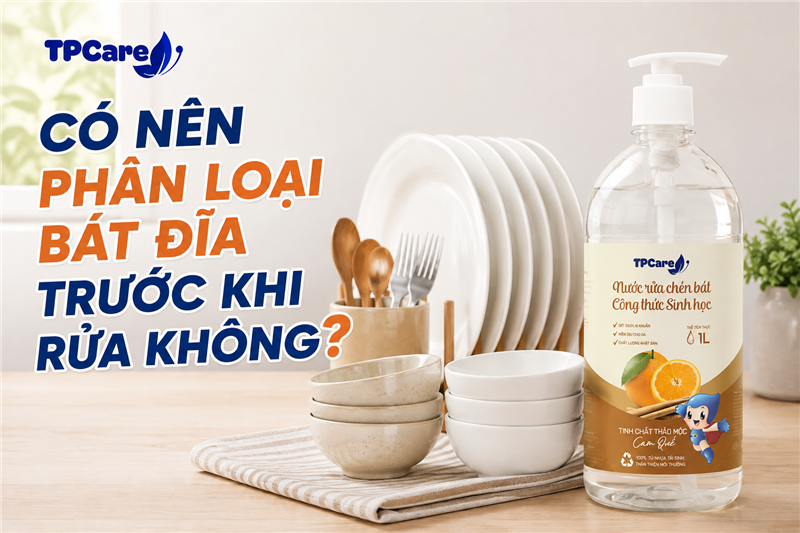 Có nên phân loại bát đĩa trước khi rửa không?