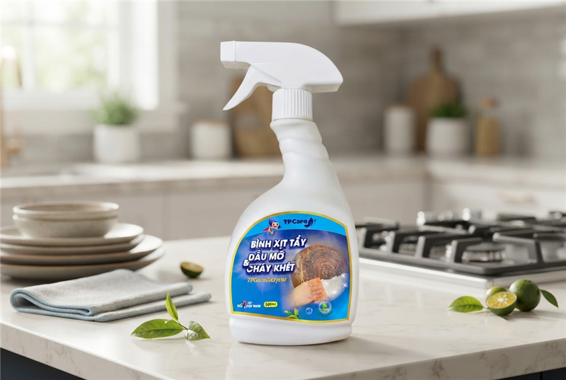 Cách tẩy vết dầu mỡ lâu ngày trên mặt đá bếp?