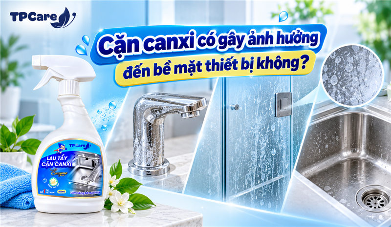 Cặn canxi có gây ảnh hưởng đến bề mặt thiết bị không?
