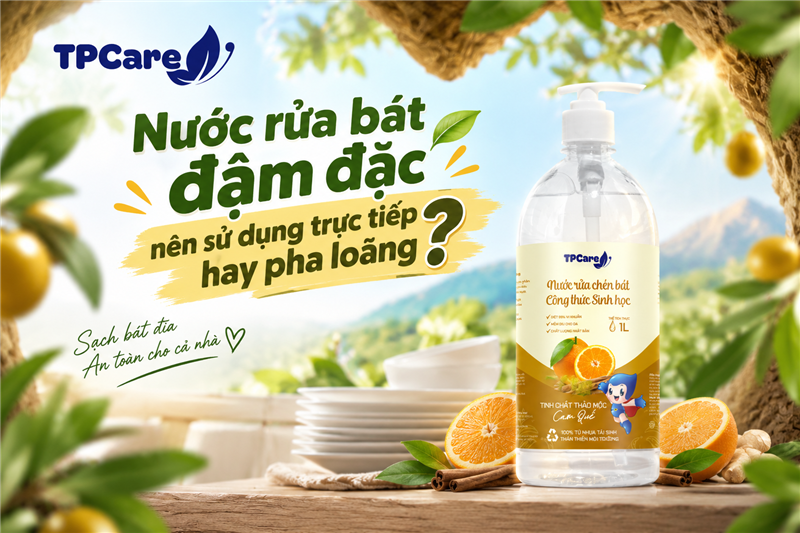 Nước rửa bát đậm đặc nên sử dụng trực tiếp hay pha loãng?