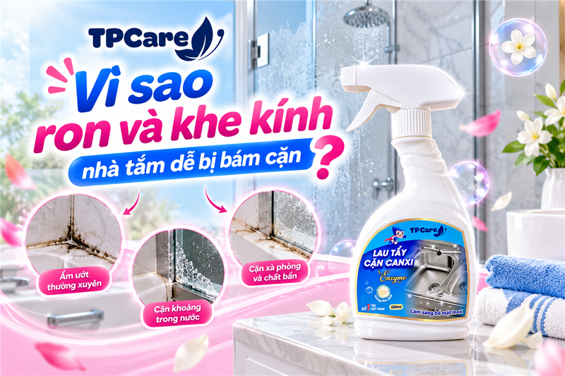 Ron và khe kính nhà tắm bị bám cặn nên vệ sinh như thế nào?