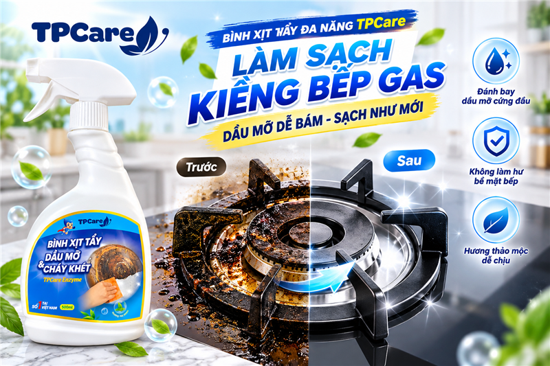 Kiềng bếp gas bám dầu mỡ và thức ăn cháy nên xử lý ra sao?