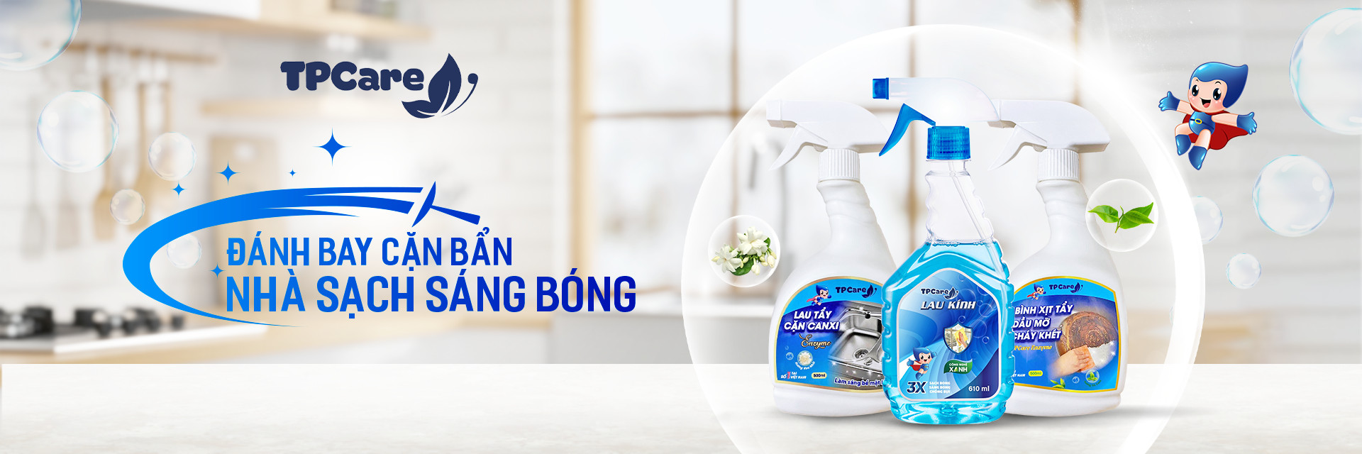 Nước lau kính và nước tẩy cặn 