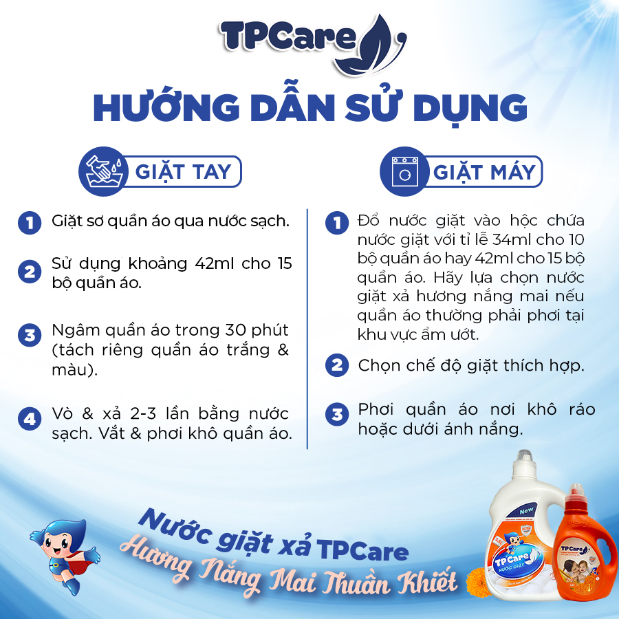 Bí quyết sử dụng nước giặt đúng cách và hiệu quả