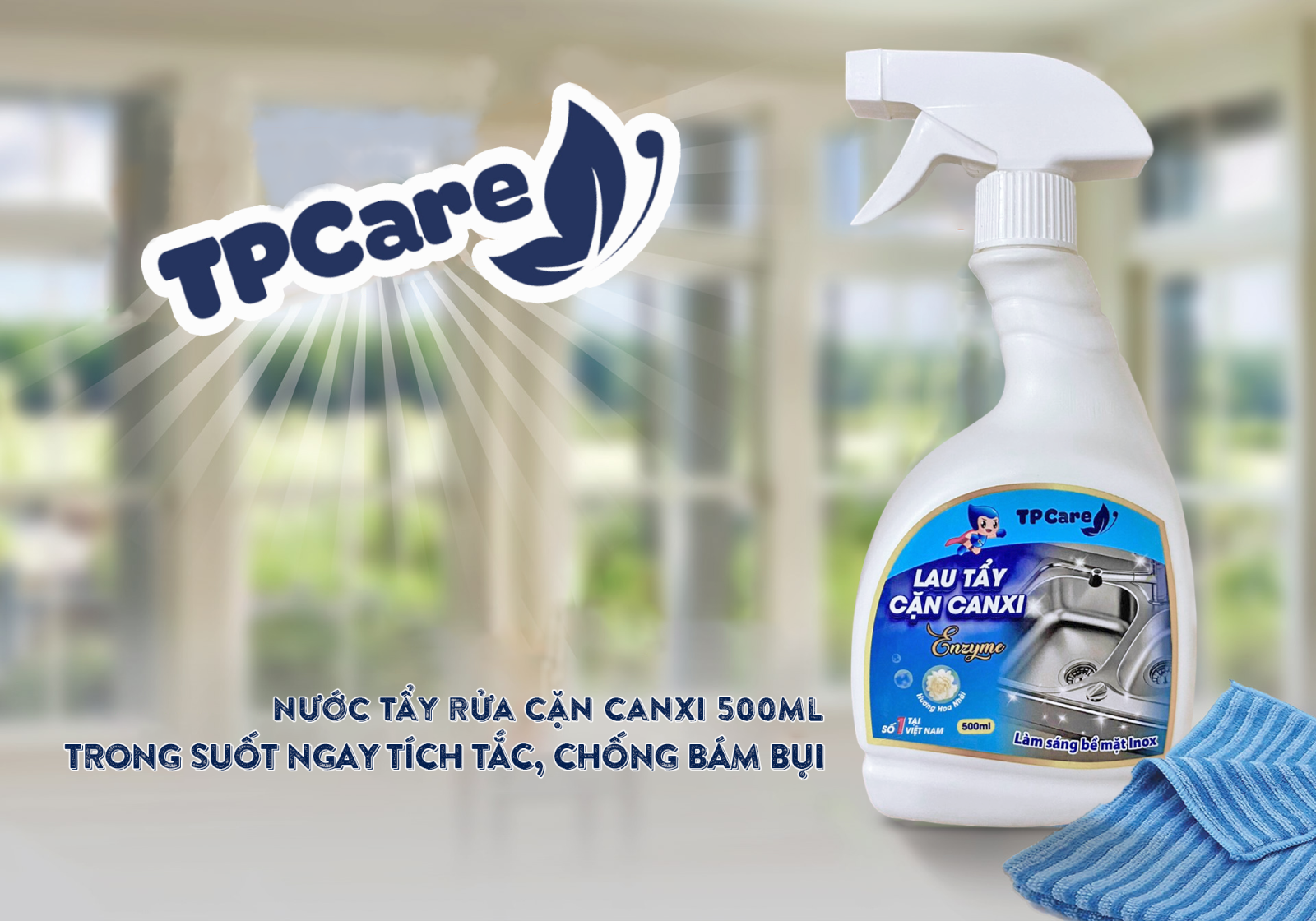 Nước tẩy rửa cặn canxi TPCare - Giải pháp tẩy cặn canxi an toàn cho không gian sống.