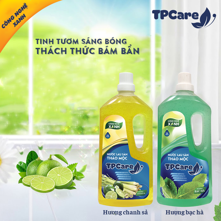 Sàn nhà sạch bóng đón xuân tươi mới với nước lau sàn thảo mộc TPCare