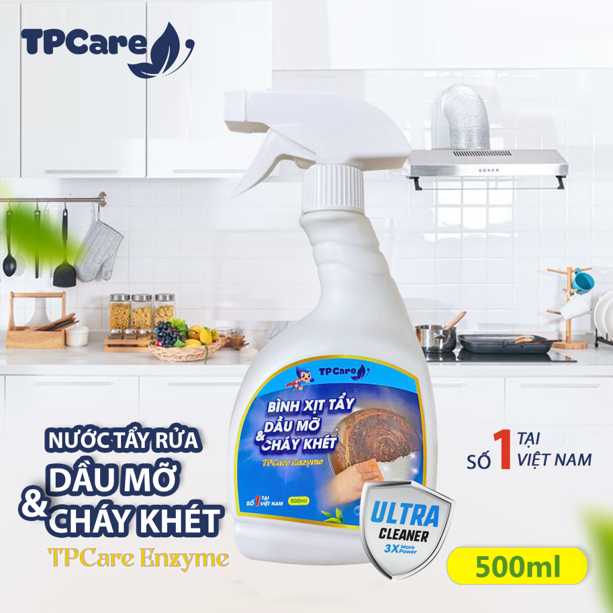 Cách làm sạch bếp gas, bếp từ bằng sản phẩm TPCare trong 5 phút