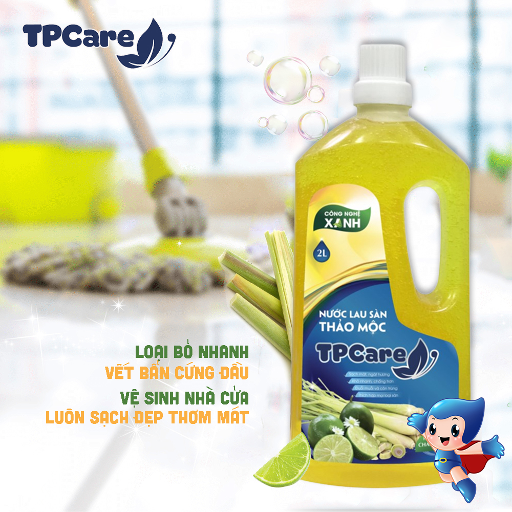 Nước lau sàn TPCare diệt sạch vi khuẩn, nhà thơm mát suốt 24h