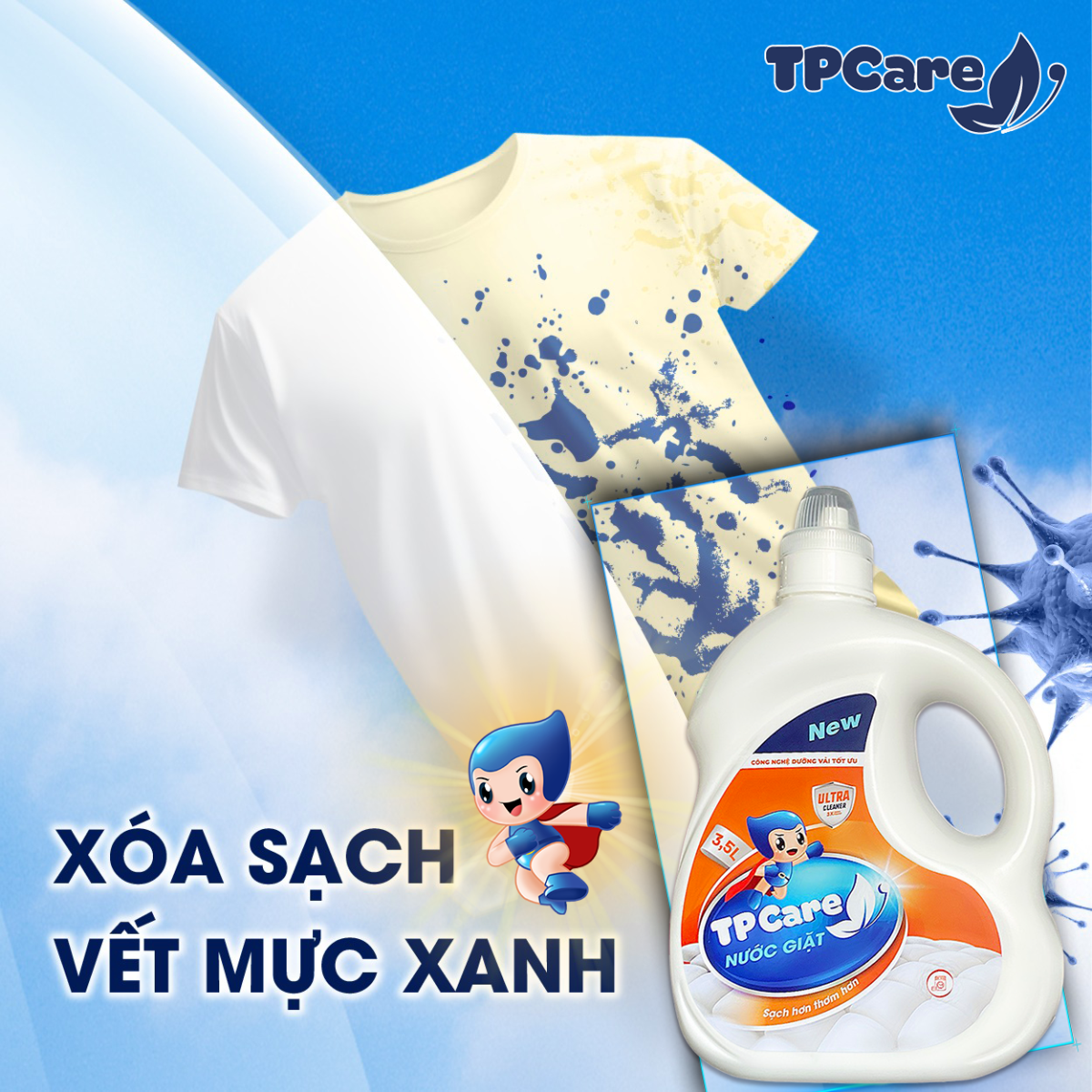 5 mẹo giặt quần áo không nhăn với nước giặt xả TPCare