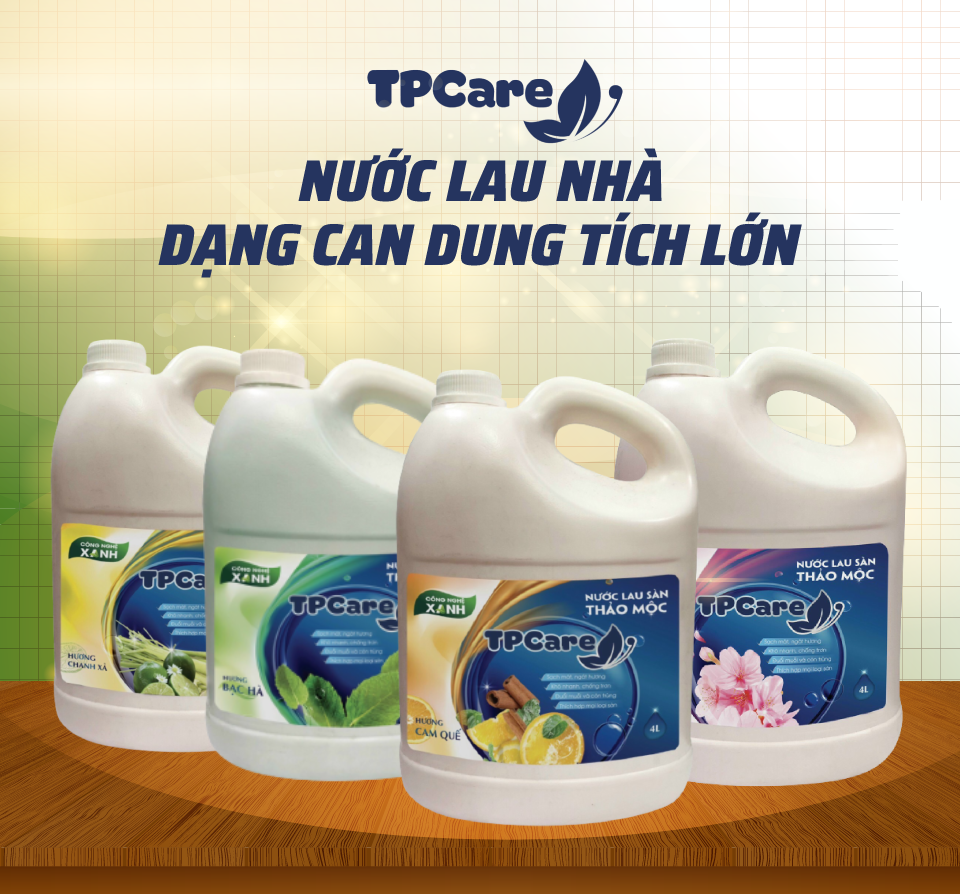 Sàn nhà sạch bóng đón xuân tươi mới với nước lau sàn thảo mộc TPCare