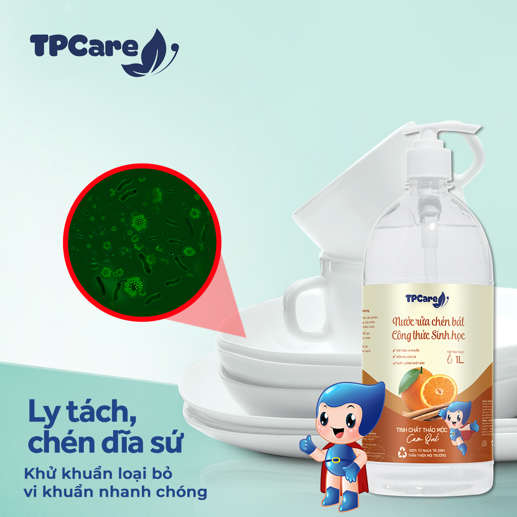 Bí quyết vệ sinh bát đĩa hiệu quả với nước rửa bát công nghệ sinh học TPCare cho mùa Tết