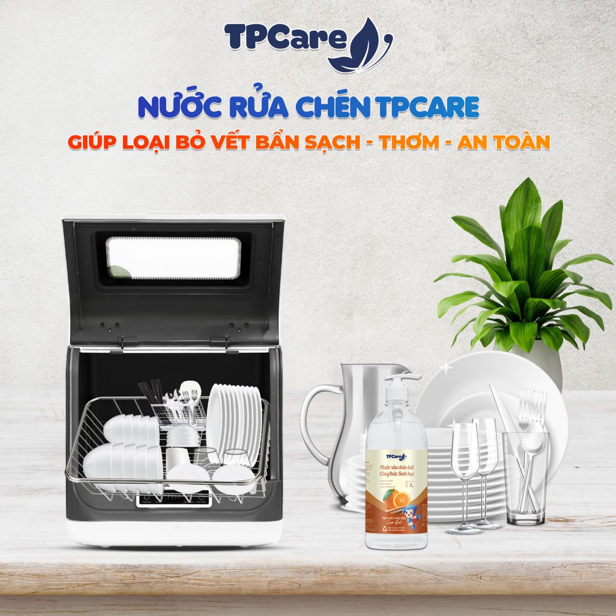 Mẹo rửa bát sạch bóng, an toàn với TPCare