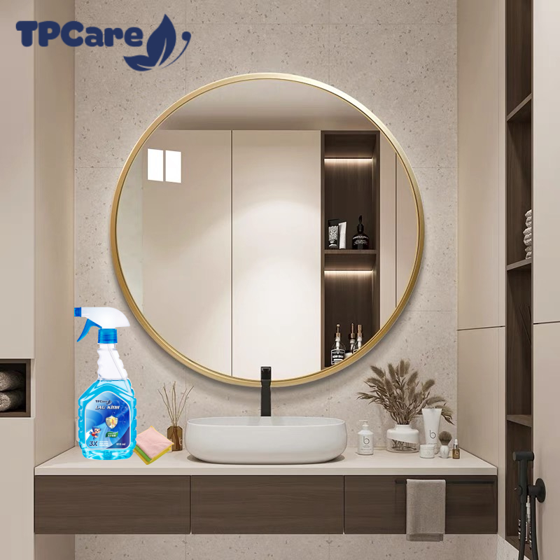 Bí quyết vệ sinh gương nhà tắm không bám hơi nước