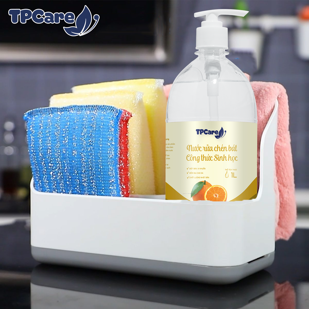 Chén đĩa sạch bong, không lo hóa chất với TPCare dịu nhẹ
