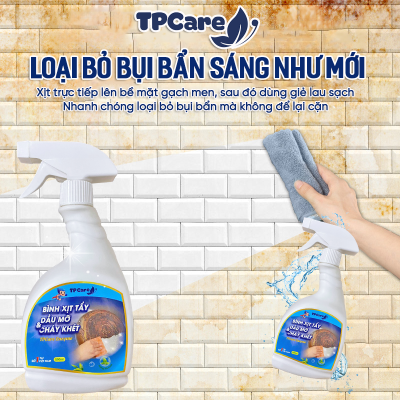 Bếp sạch bong, vết cháy khét tan biến với nước tẩy dầu mỡ TPCare
