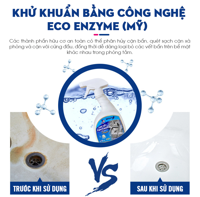 Hướng dẫn tẩy cặn canxi trên bề mặt gạch men và kính nhà tắm