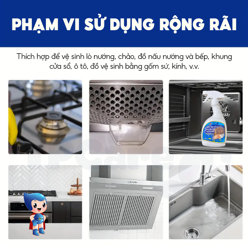  Tiệc tết sạch bóng nhờ nước tẩy dầu mỡ cháy két TPCare