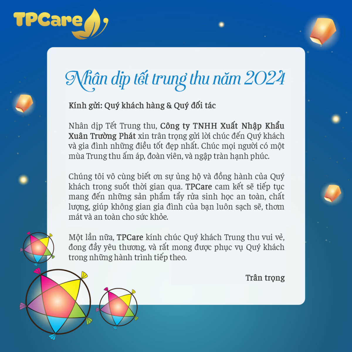 Chúc mừng trung thu năm 2024 vẹn tròn yêu thương