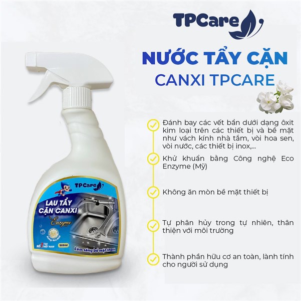 Làm sạch máy giặt với nước tẩy rửa cặn canxi Enzyme TPCare