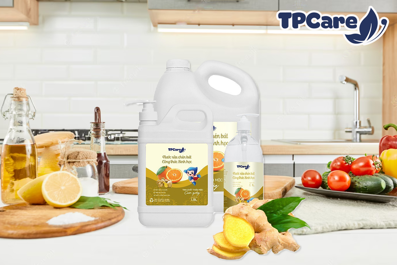 Cách làm sạch dao thớt gỗ an toàn với nước rửa bát công nghệ sinh học TPCare