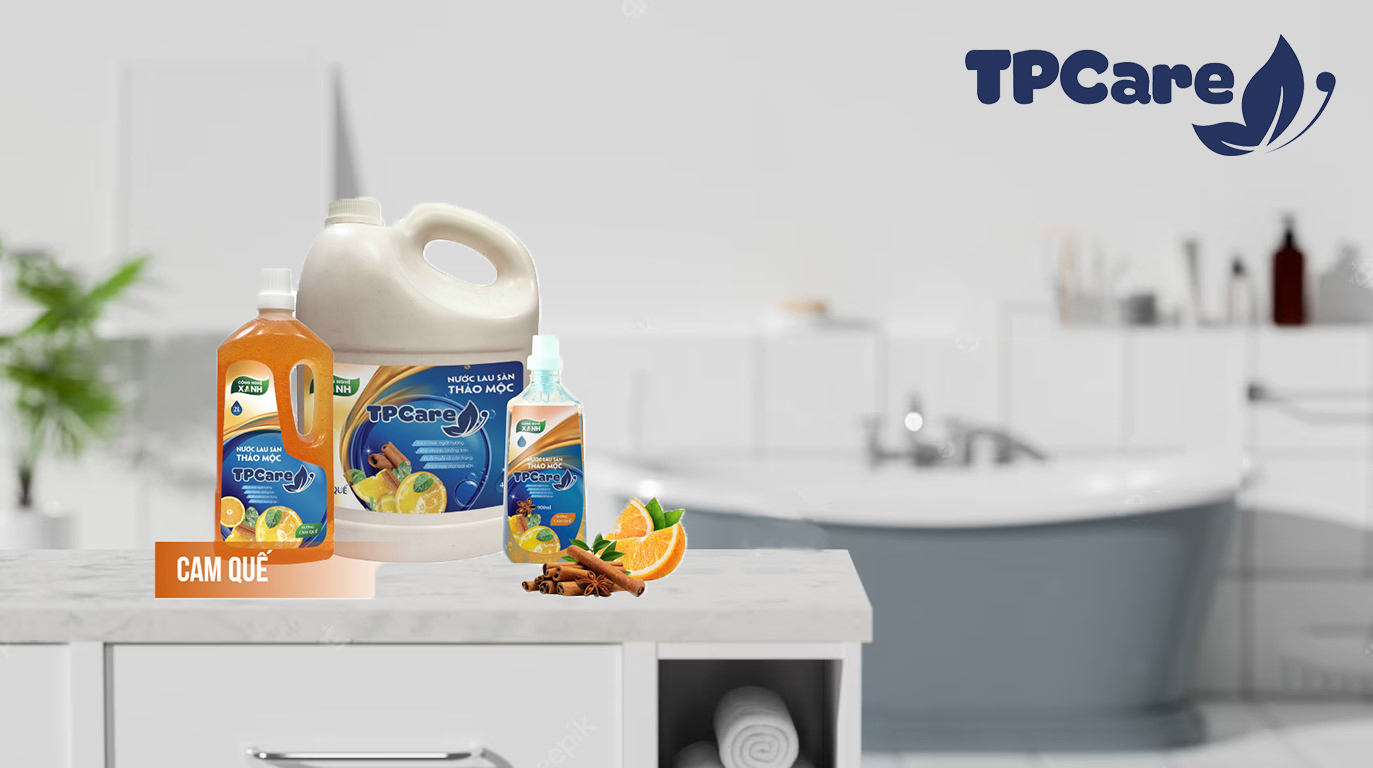 Nước lau sàn TPCare hương cam quế an toàn, diệt khuẩn tốt nhất hiện nay