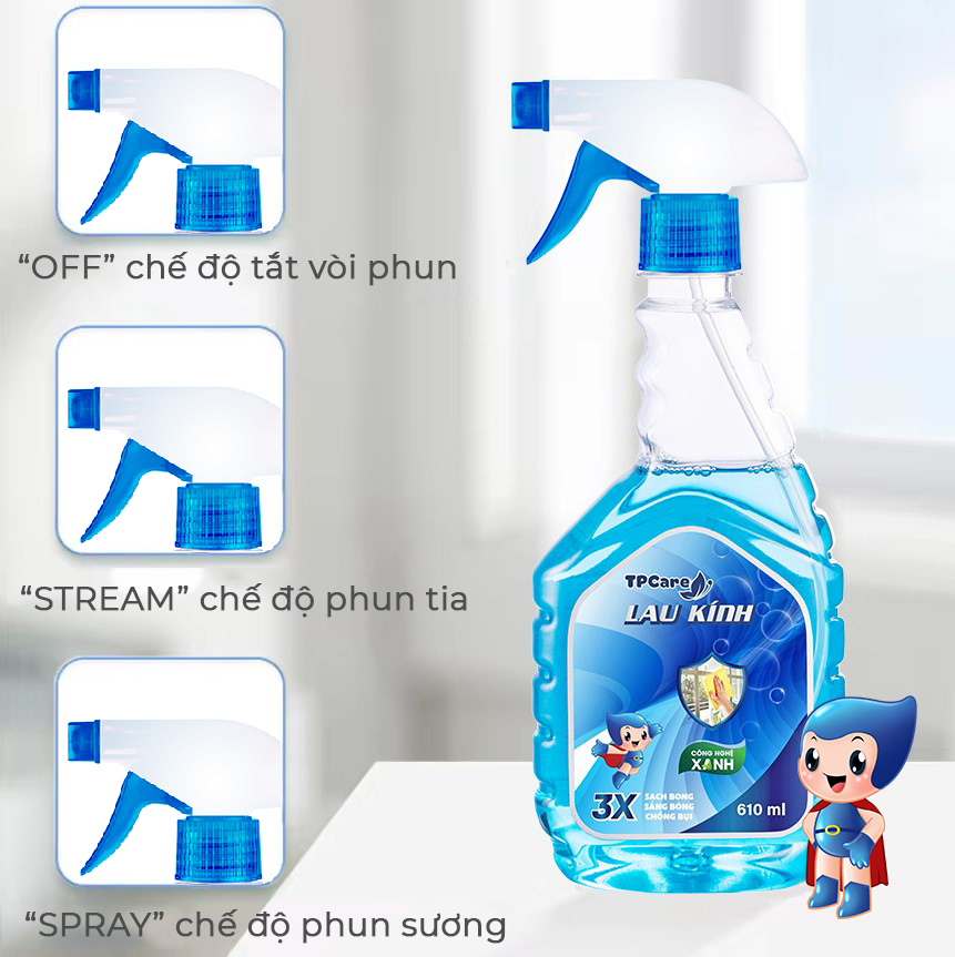 Hướng dẫn sử dụng nước lau kính an toàn cho gia đình có trẻ nhỏ