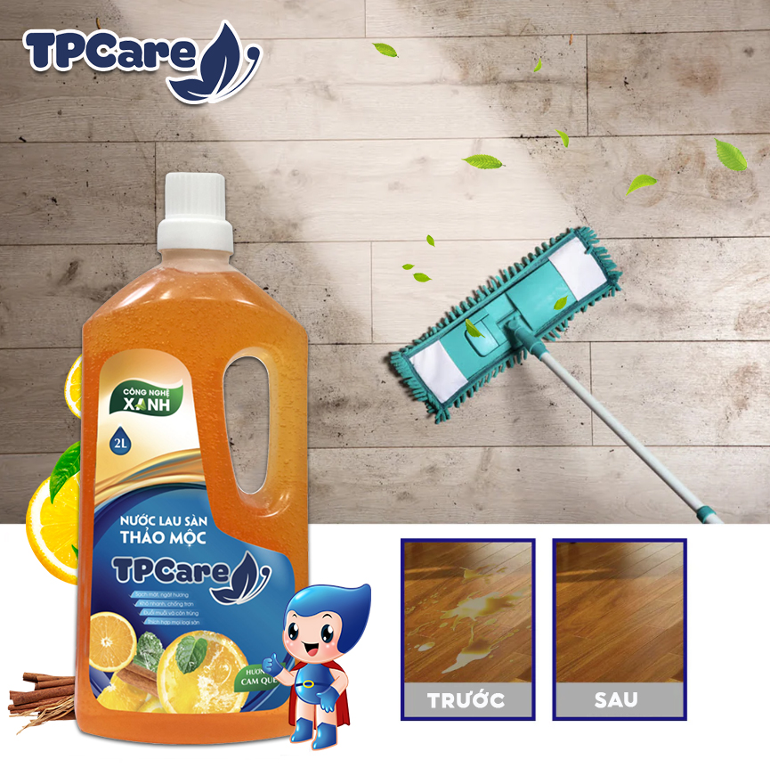 Tác dụng diệt khuẩn và khử mùi của nước lau sàn thảo mộc TPCare
