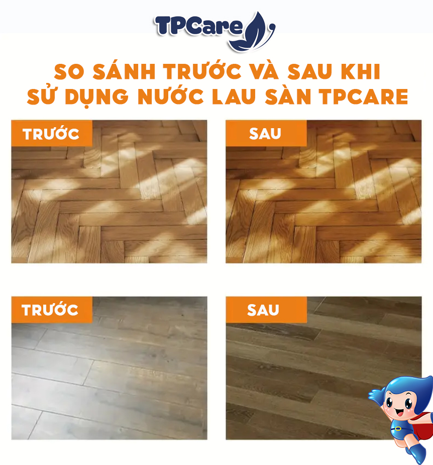 Tác dụng diệt khuẩn và khử mùi của nước lau sàn thảo mộc TPCare