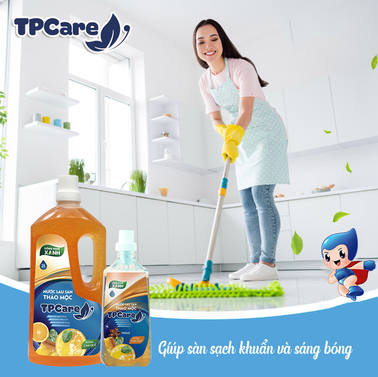 Tác dụng diệt khuẩn và khử mùi của nước lau sàn thảo mộc TPCare